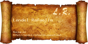 Lendel Rafaella névjegykártya